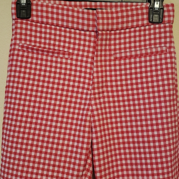 Zara Kids Red and White Checkered Pants - Picture 2 of 4
